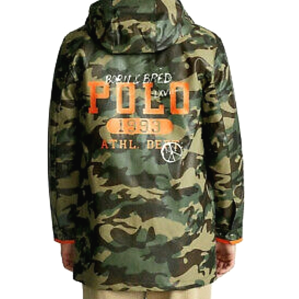 🔥Polo Ralph Lauren Retro Born Bred 1993 Camo Raincoat